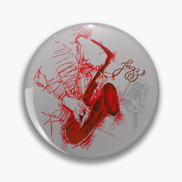 Item preview, Abstract Jazz Saxophone Art - Musician Sketch Style - Vintage Jazz Illustration. designed and sold by LunaPrintCo.