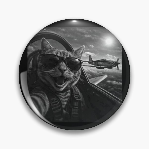 Item preview, Fighter Jet Cat Selfie – Cool Cat Aviator in Action designed and sold by adiencarteras.