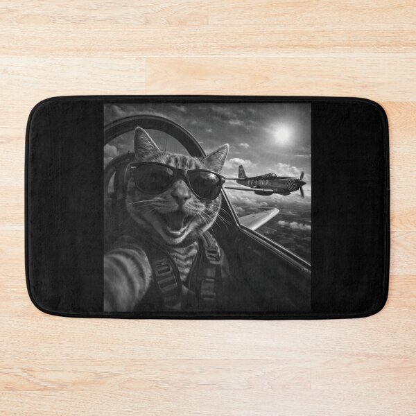 Item preview, Fighter Jet Cat Selfie – Cool Cat Aviator in Action designed and sold by adiencarteras.