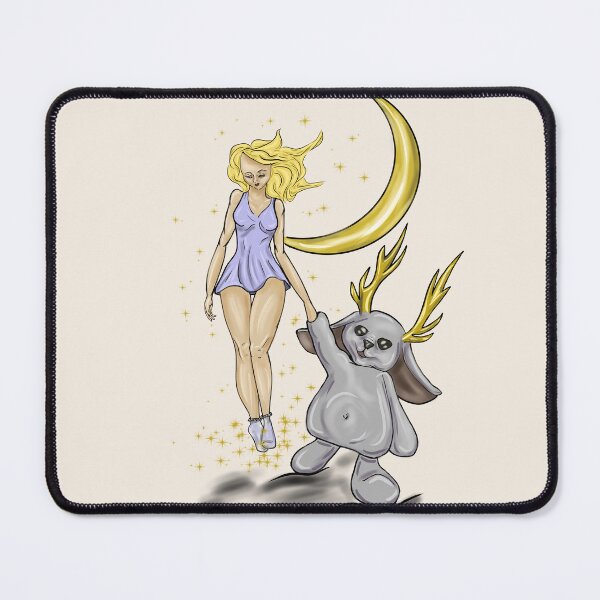 Item preview, Moonlit Dream – Floating Girl and Spirit Companion designed and sold by Kmaciulyte94.