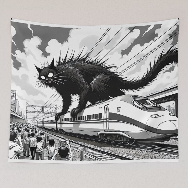 Item preview, Cat on a Hot Tin Train designed and sold by Niagara-ReVolt.