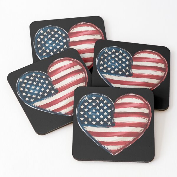 Item preview, Patriot Heart Painted American Flag Heart designed and sold by OldGloryForge.