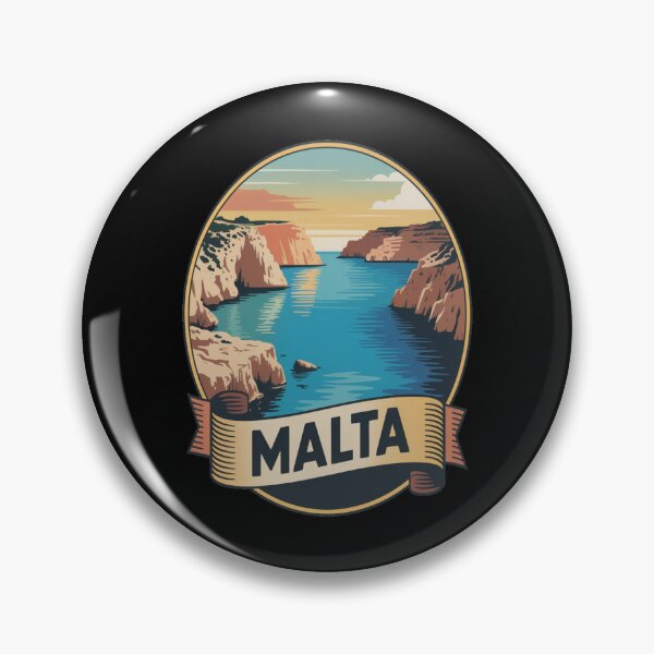 Item preview, Malta Valletta Retro Travel Sticker designed and sold by stickercuffs.