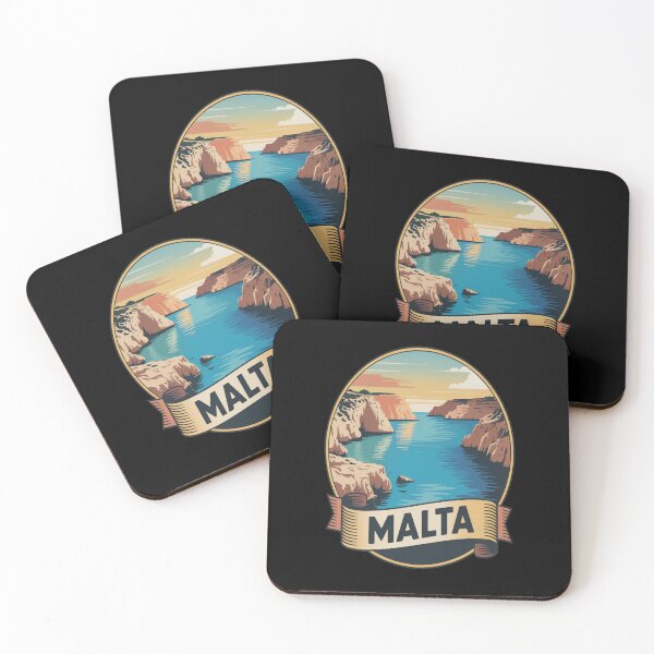 Item preview, Malta Valletta Retro Travel Sticker designed and sold by stickercuffs.