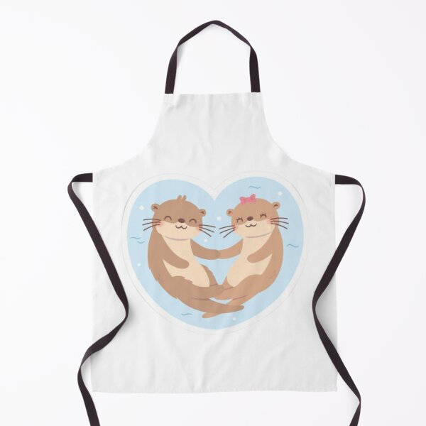 Item preview, Cute Otters Holding Hands Heart - Significant Otters Couple - Kawaii Sea Otter Love Sticker designed and sold by ZYNORAworld.
