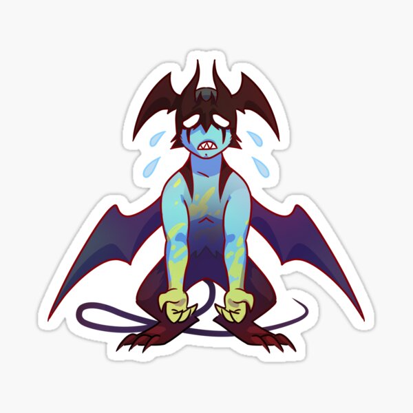 Sad boy demon Sticker