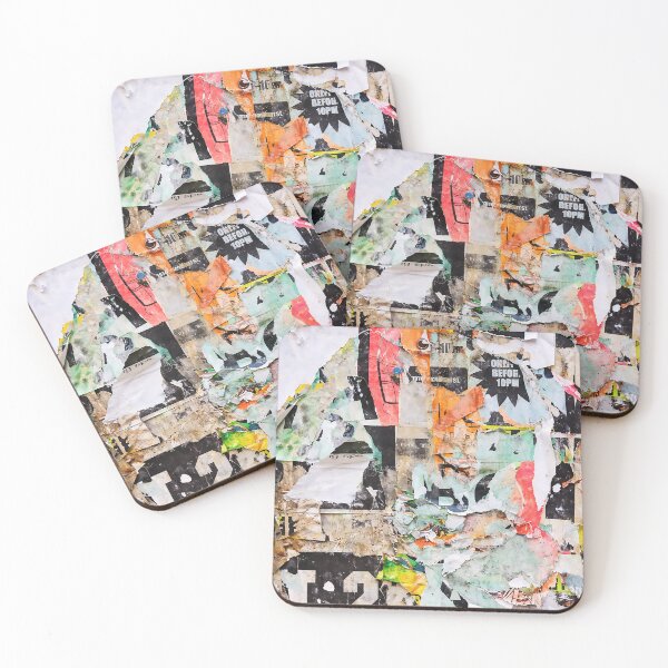 Item preview, Torn Poster Wall Texture – Grunge Urban Collage Background designed and sold by PIXEL POP DESIGNS - Beyond the Norm!.