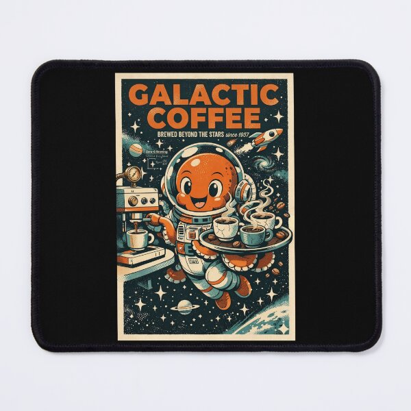 Item preview, Galactic Coffee Astronaut Barista – Retro Space Cafe designed and sold by SidTastic .