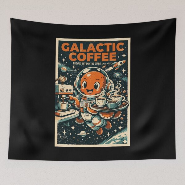 Item preview, Galactic Coffee Astronaut Barista – Retro Space Cafe  designed and sold by SidTastic .