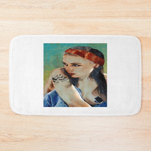 Item preview, Woman with red bow tattoo designed and sold by alexgeiart.