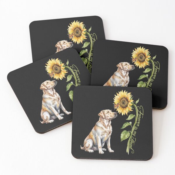 Item preview, Forever In My Heart Labrador Sunflower Memorial Pet Loss Sympathy Gift designed and sold by tamdevo1.