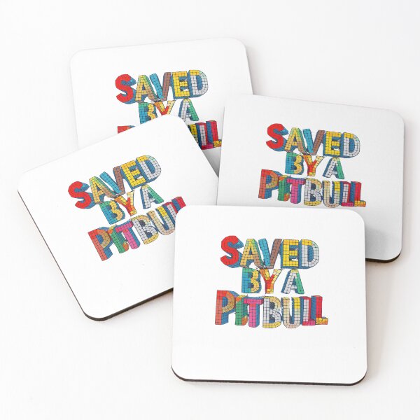 Item preview, Saved By a Pitbull Colorful Small Cube Design designed and sold by My Pitbull Place.