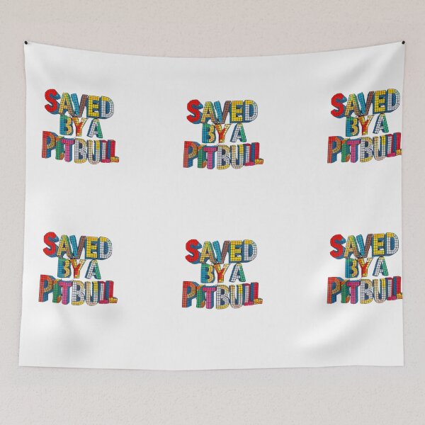 Item preview, Saved By a Pitbull Colorful Small Cube Design designed and sold by My Pitbull Place.