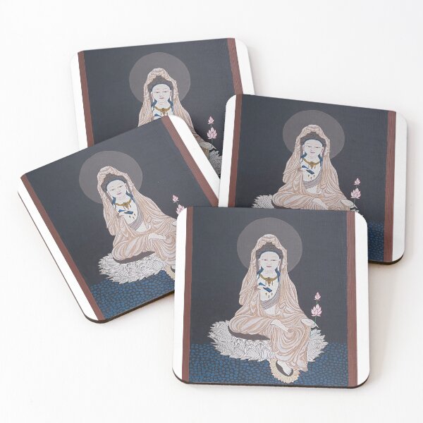 Item preview, Quan Yin, Avalokiteshvara below full moon  designed and sold by Prajna Vajrayana Art.