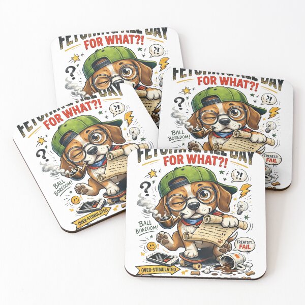 Item preview, Fetching All Day For What Funny Dog – Overstimulated Meme Dog Design designed and sold by ColorFlick.