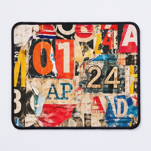 Item preview, Grunge Typography Collage Background – Torn Poster Letters & Numbers Texture (Vertical) designed and sold by PIXEL POP DESIGNS - Beyond the Norm!.