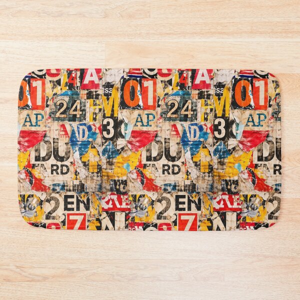 Item preview, Grunge Typography Collage Background – Torn Poster Letters & Numbers Texture (Vertical) designed and sold by PIXEL POP DESIGNS - Beyond the Norm!.