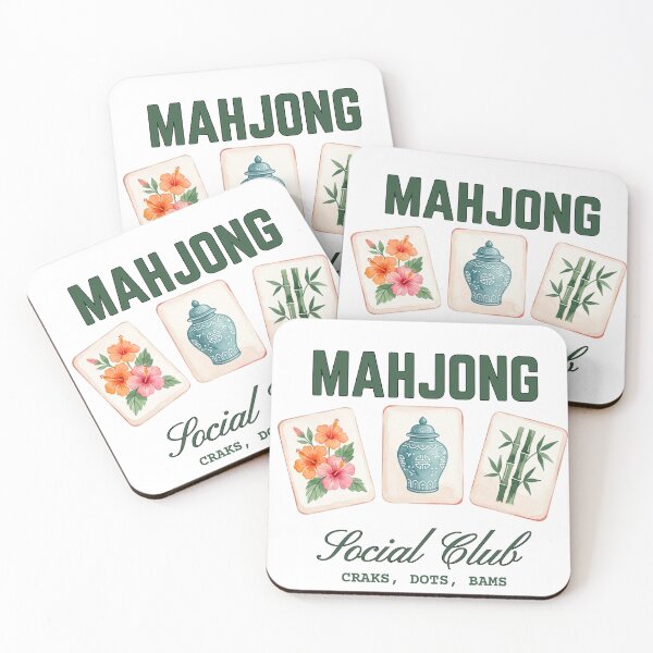 Item preview, Mahjong Social Hour - Cozy Game Night Aesthetic Design designed and sold by Winarrts.