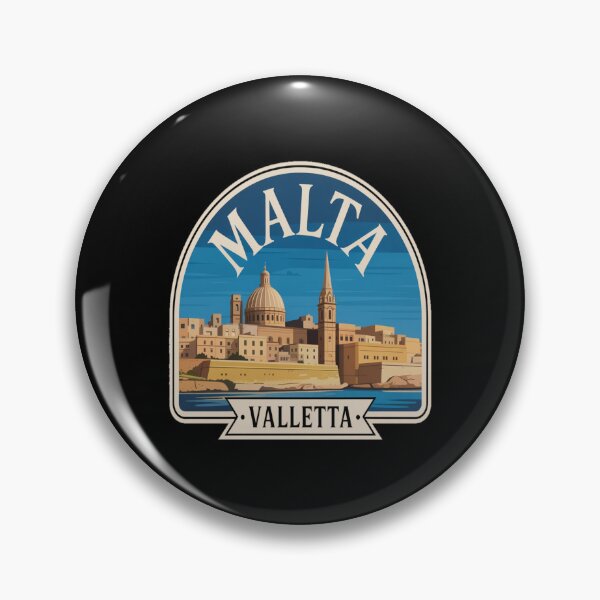 Item preview, Malta Valletta Retro Travel Sticker designed and sold by stickercuffs.