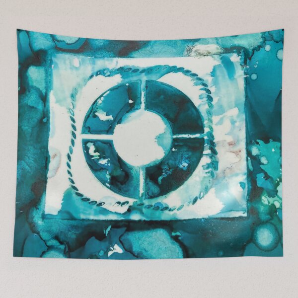 Artikelvorschau, Rettungsring blau entworfen und verkauft von Between Colors.