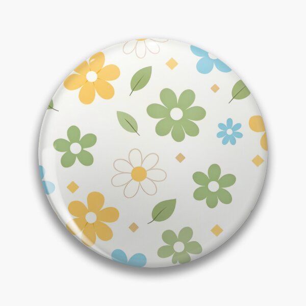 Item preview, Modern Seamless Floral Pattern – Pastel Yellow Blue Green Geometric Diamonds designed and sold by Good Vibes .