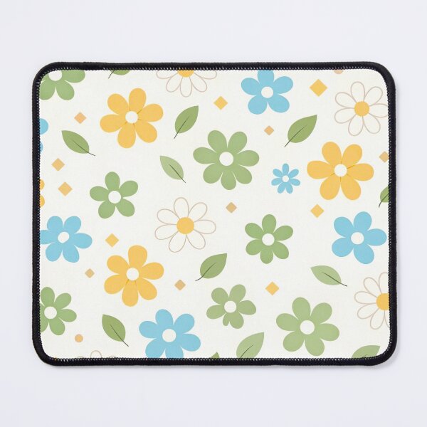 Item preview, Modern Seamless Floral Pattern – Pastel Yellow Blue Green Geometric Diamonds designed and sold by Good Vibes .