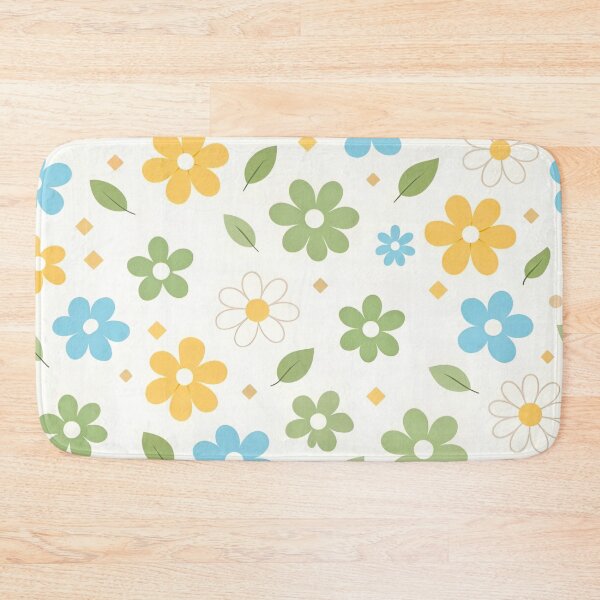 Item preview, Modern Seamless Floral Pattern – Pastel Yellow Blue Green Geometric Diamonds designed and sold by Good Vibes .