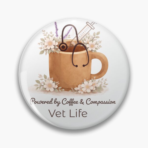 Item preview, Boho Vet Tech Mug Art - Powered by Coffee and Compassion Floral Design designed and sold by batoot1.
