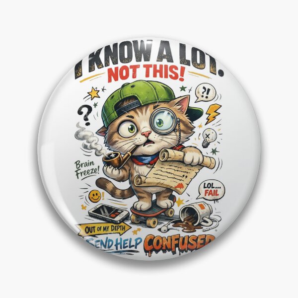 Item preview, I Know A Lot Not This Funny Cat – Confused Cat Meme Send Help Design designed and sold by ColorFlick.