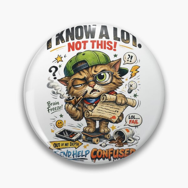 Item preview, I Know A Lot Not This Funny Cat – Smart Cat Confused Meme Design designed and sold by ColorFlick.