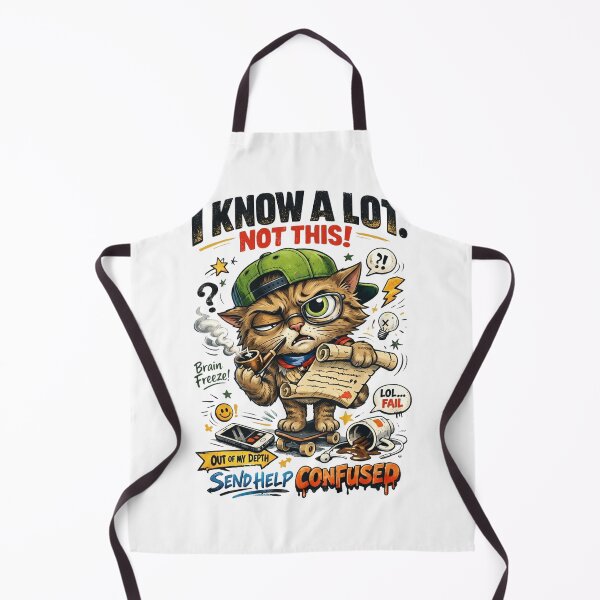 Item preview, I Know A Lot Not This Funny Cat – Smart Cat Confused Meme Design designed and sold by ColorFlick.