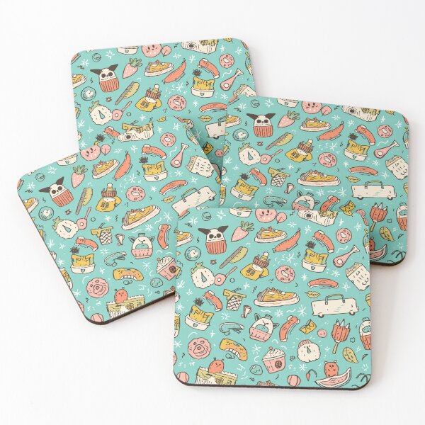 Item preview, Kawaii Chaotic Cute Doodle Aesthetic ✿ Kawaii Food & Random Things Pattern designed and sold by Sixième Studio.