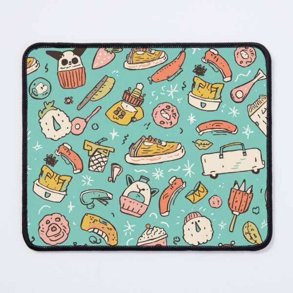 Item preview, Kawaii Chaotic Cute Doodle Aesthetic ✿ Kawaii Food & Random Things Pattern designed and sold by Sixième Studio.
