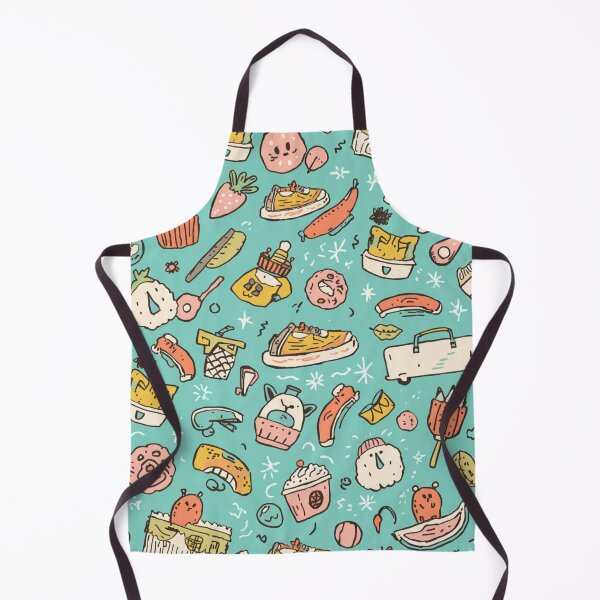 Item preview, Kawaii Chaotic Cute Doodle Aesthetic ✿ Kawaii Food & Random Things Pattern designed and sold by Sixième Studio.