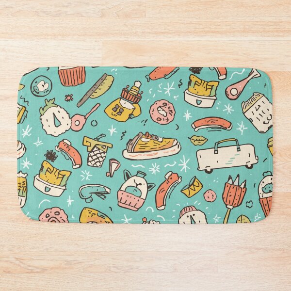 Item preview, Kawaii Chaotic Cute Doodle Aesthetic ✿ Kawaii Food & Random Things Pattern designed and sold by Sixième Studio.