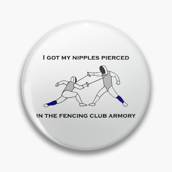 Item preview, Fencing Armory Piercing (Button Pin) designed and sold by FencingSticker.