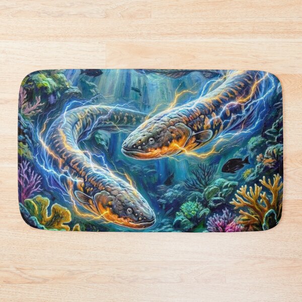 Item preview, Electric Surge – Impressionist Deep Sea Eel Art designed and sold by MagicMood Creations.