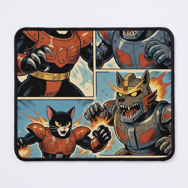 Item preview, Mecha Cat Battles Mecha Dog designed and sold by Niagara-ReVolt.