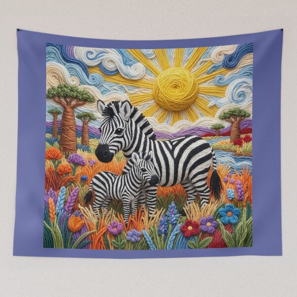 Item preview, Yarn Zebras on the Yarn Savannah designed and sold by Tridentulus.