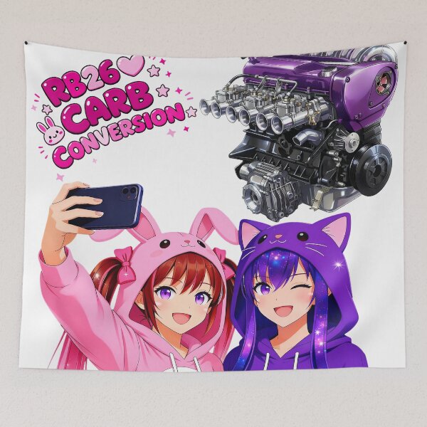 Item preview, JDM Kawaii: RB26 Carb Conversion Engine feat. Pink & Ai designed and sold by AKIHABARAMOTORS.