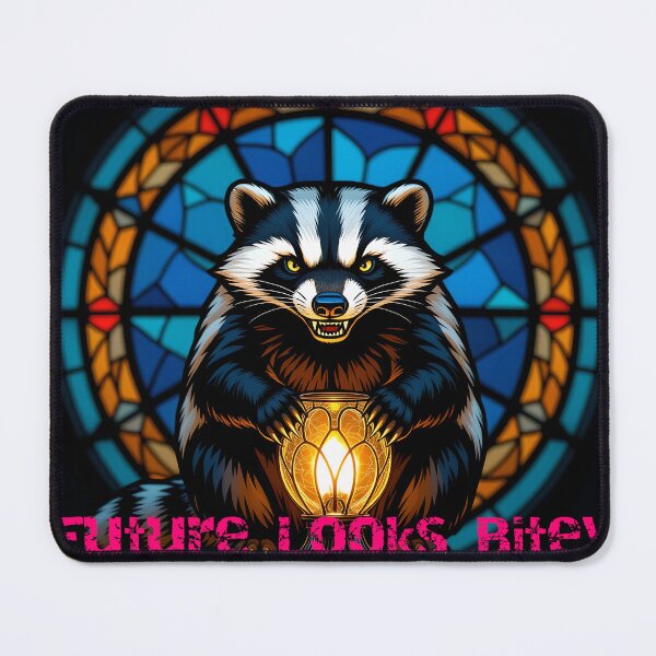 Item preview, Honey badger says Future looks bitey designed and sold by Robo-Mart Smart Shopping.