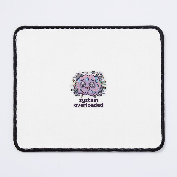 Item preview, Cute Chaos Sticker – System Overloaded Funny Brain Meme Design designed and sold by S33ART.