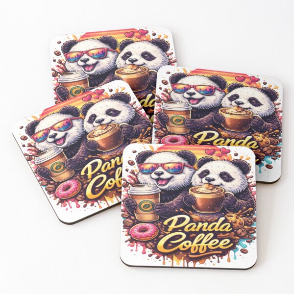 Item preview, Cute Panda Coffee Lover Funny Panda Drinking Coffee Aesthetic Design designed and sold by PrincessArte.