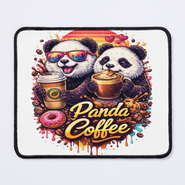 Item preview, Cute Panda Coffee Lover Funny Panda Drinking Coffee Aesthetic Design designed and sold by PrincessArte.