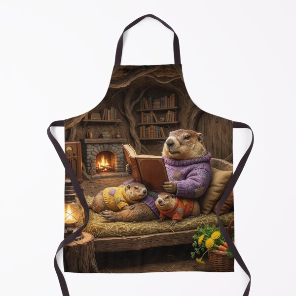 Item preview, Groundhog Reads to Her Babies in Their Den designed and sold by Tridentulus.
