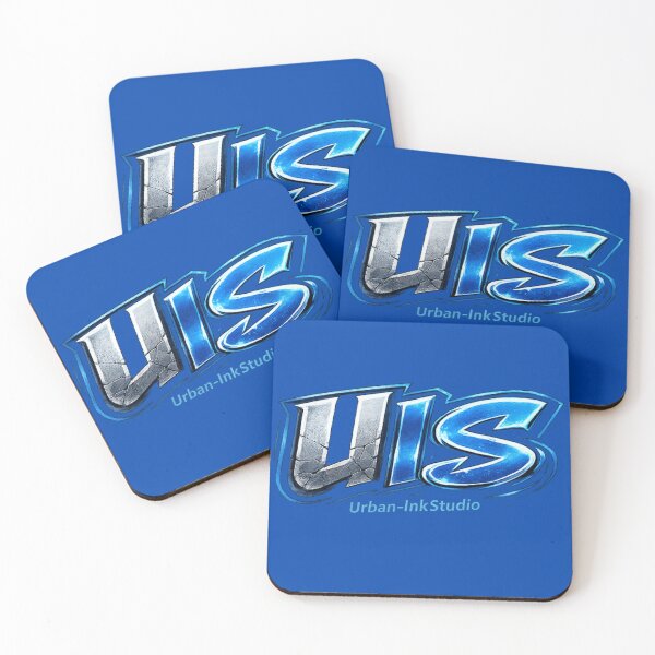 Item preview, UIS Official Blue Chrome Emblem - Urban Ink-Studio Logo designed and sold by Urban-InkStudio.