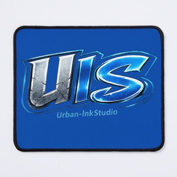 Item preview, UIS Official Blue Chrome Emblem - Urban Ink-Studio Logo designed and sold by Urban-InkStudio.