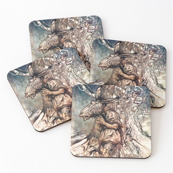 Item preview, Bottom in the forest - Midsummer Night's Dream - Arthur Rackham designed and sold by forgottenbeauty.
