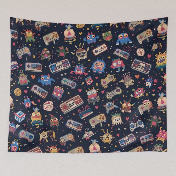 Item preview, Retro Gamer Chaos ✿ Kawaii Gaming Aesthetic – Nostalgia Core Pattern designed and sold by Sixième Studio.
