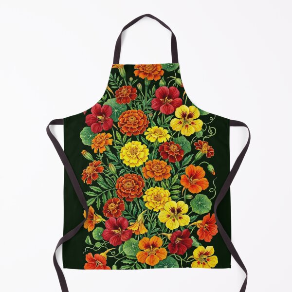Item preview, Vintage Nasturtium and Marigold Floral Botanical Pattern designed and sold by LinaValearte.